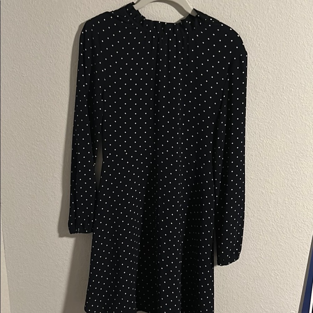 NAVY POLKA DOT DRESS